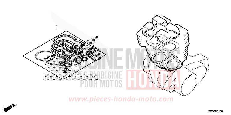 TROUSSE DE JOINT A de Africa Twin DCT PEARL GLARE WHITE (NHB53H) 2020